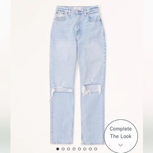 Abercrombie Curve Love Ultra High 90s Straight Jean